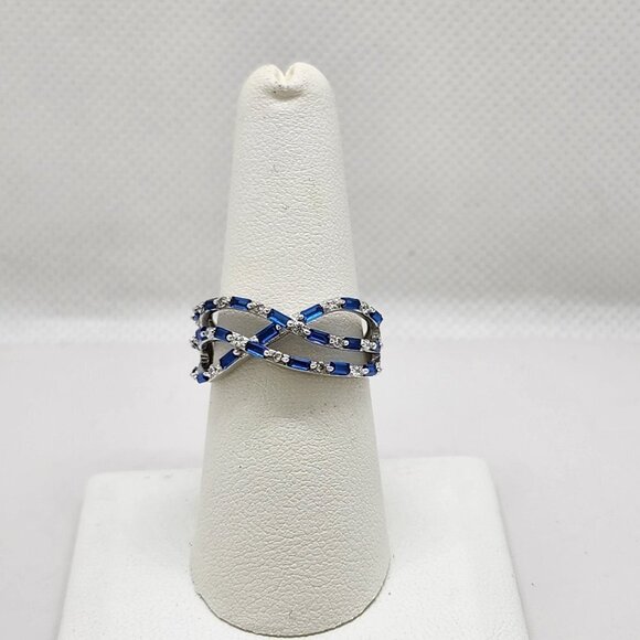 Brand New Sterling Silver 925 3 Crossover Ring - Picture 1 of 5